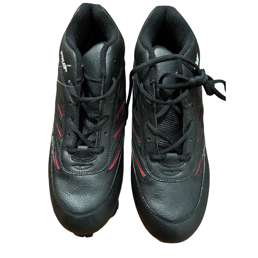 Dunlop Men's Black Red Athletic‎ Cleats US Size 12 Euro 46.5 Soccer Football